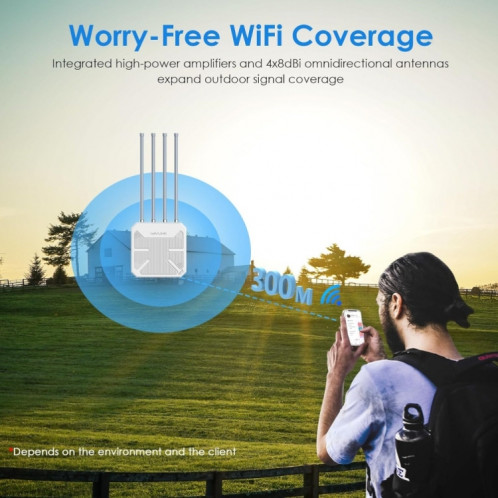 WAVLINK WN573HX3 AX3000 Routeur double bande extérieur sans fil WiFi extérieur étanche, prise : prise britannique SW41021837-010